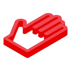 Cookie mold palm icon. Isometric of Cookie mold palm vector icon for web design isolated on white background