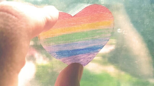 rainbow heart. LGBT symbol. Flag of Liberty. International Day Against Homophobia