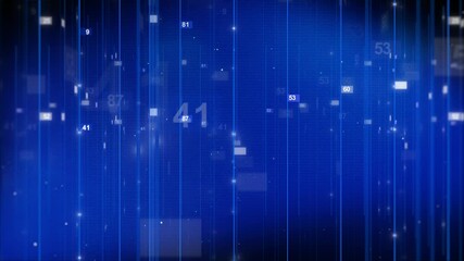 Digital server room data center. Beautiful background from squares. the squares are moving in line. In three different numbers and colors. Bright flowing squares. Bright and moving 4K footage - Powered by Adobe