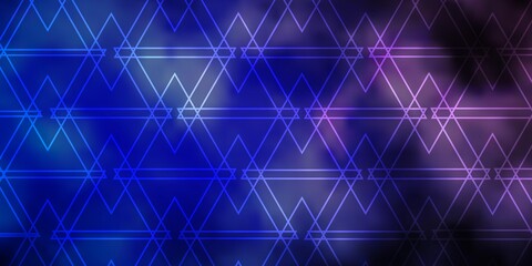 Light Pink, Blue vector texture with lines, triangles.