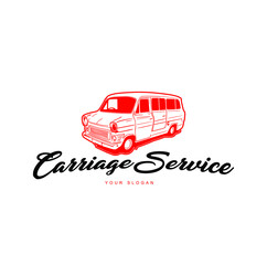 creative design for carriage service logo template