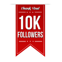 10k followers, social media banner celebration