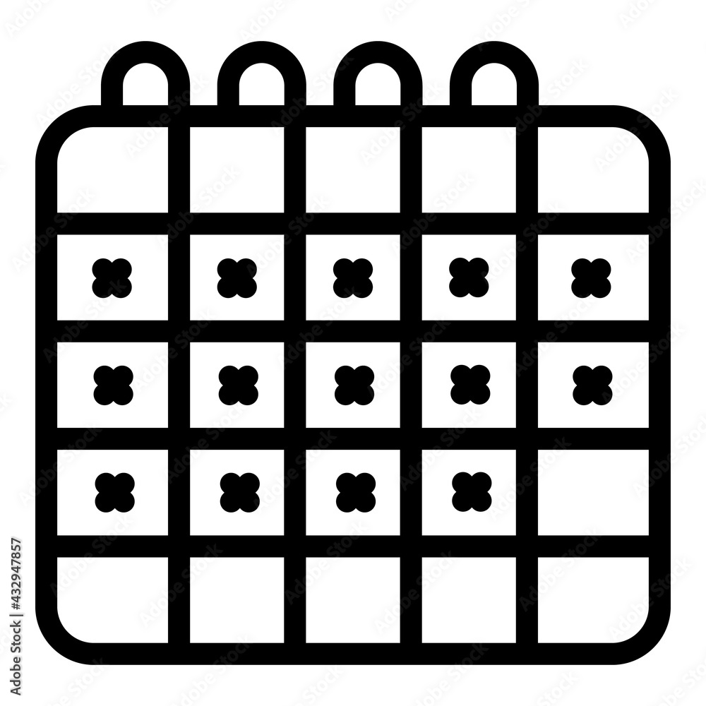 Poster human resources calendar icon. outline human resources calendar vector icon for web design isolated 