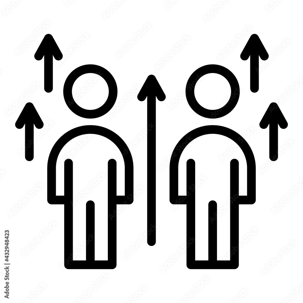 Poster human resources level up icon. outline human resources level up vector icon for web design isolated 