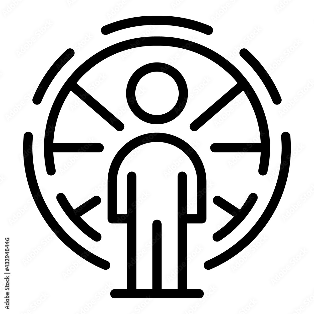 Poster human resources ability icon. outline human resources ability vector icon for web design isolated on