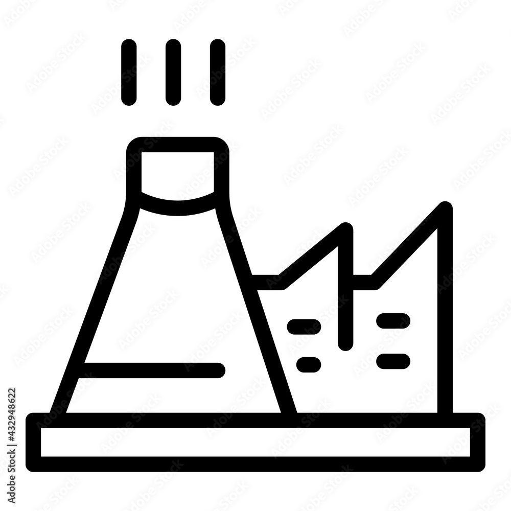 Poster green environment factory icon. outline green environment factory vector icon for web design isolate