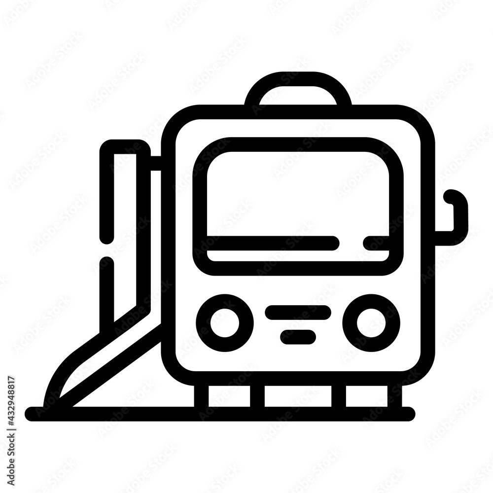 Poster accessible metro train icon. outline accessible metro train vector icon for web design isolated on w