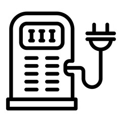 Accessible charging station icon. Outline Accessible charging station vector icon for web design isolated on white background