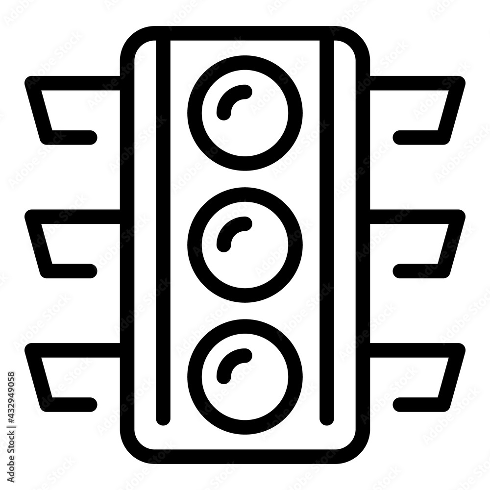 Poster traffic lights icon. outline traffic lights vector icon for web design isolated on white background