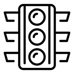 Traffic lights icon. Outline Traffic lights vector icon for web design isolated on white background