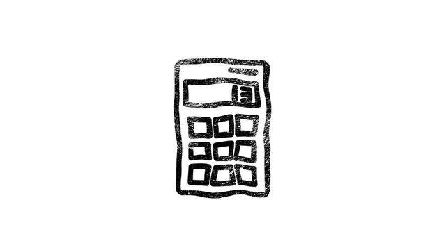 Office icon. Hand draw shadow icon. Office, great design for any purposes. Motion graphics.
