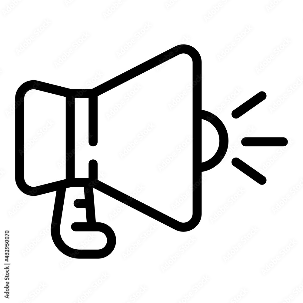 Poster megaphone icon. outline megaphone vector icon for web design isolated on white background