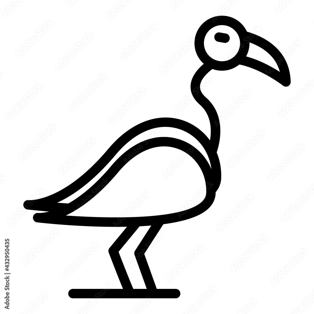 Aufkleber exotic flamingo icon. outline exotic flamingo vector icon for web design isolated on white backgroun
