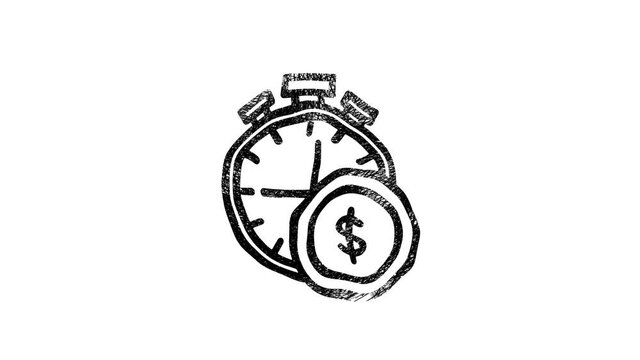 Office icon. Hand draw shadow icon. Office, great design for any purposes. Motion graphics.