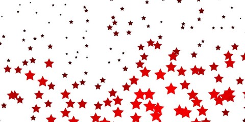 Dark Red, Yellow vector background with small and big stars.