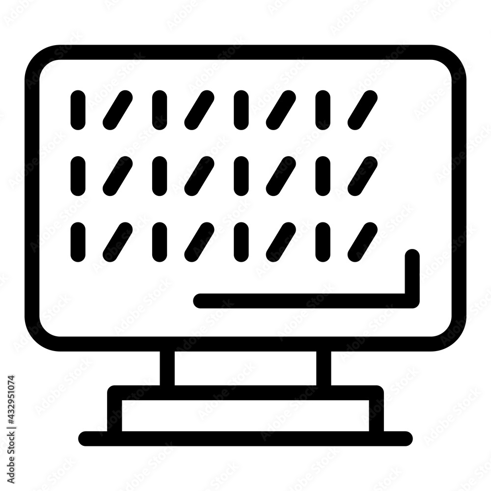 Poster api pc icon. outline api pc vector icon for web design isolated on white background