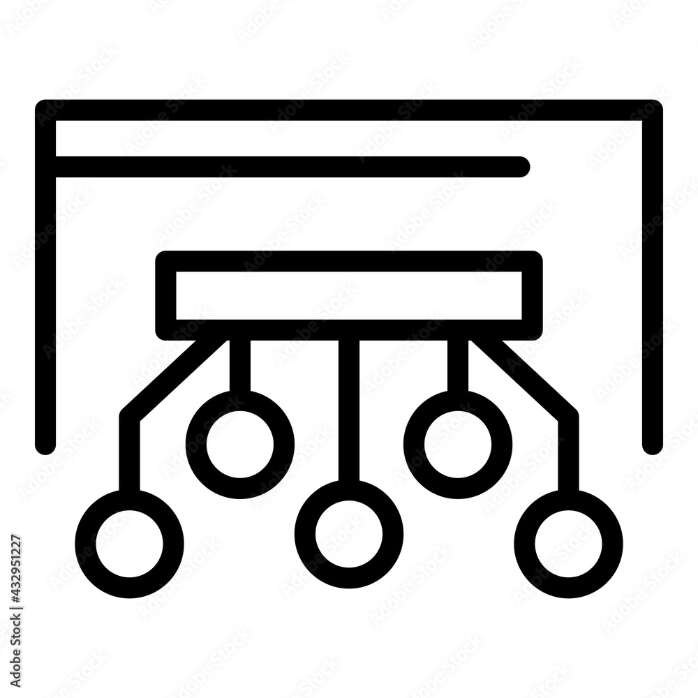Poster api develop icon. outline api develop vector icon for web design isolated on white background