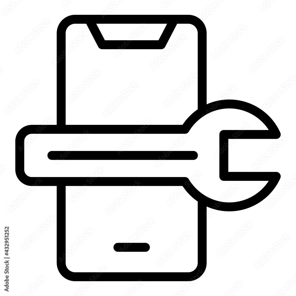Poster api phone icon. outline api phone vector icon for web design isolated on white background