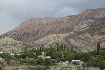 Fototapeta na wymiar A Beautiful Village Landscape in Erzurum Region of Turkey