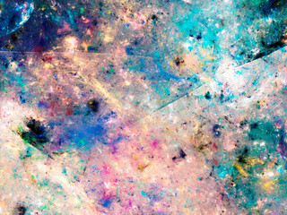 Fototapeta na wymiar blue and purple abstract fractal background 3d rendering illustration