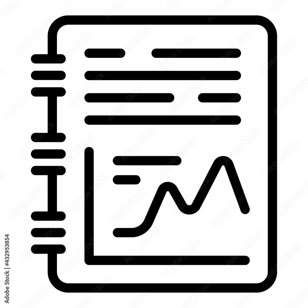 Poster financial planning graph icon. outline financial planning graph vector icon for web design isolated 