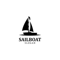 Asian Traditional Sailboat symbol design logo
