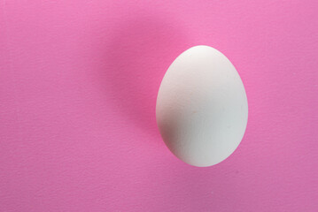 Egg on the pink background