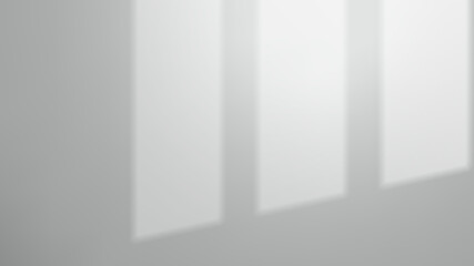 Window Shadow on White Empty Wall, Realistic Mockup, Vector Illustration