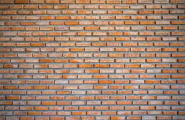 Red vintage brick wall background texture.