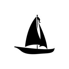 Asian Traditional Sailboat symbol design logo
