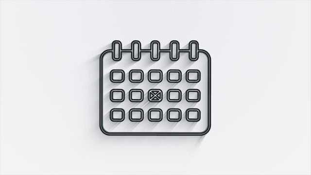 Office icon. Web line shadow icon set. Office, great design for any purposes. Motion graphics.