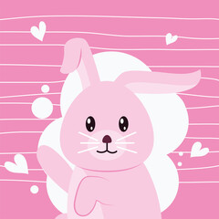Obraz na płótnie Canvas Cute rabbit cartoon