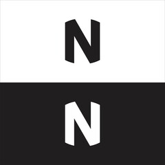 n logo vector design black
