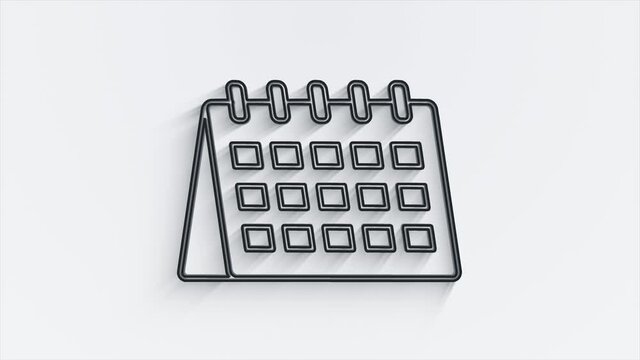 Office icon. Web line shadow icon set. Office, great design for any purposes. Motion graphics.