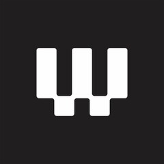 w logo vector design black