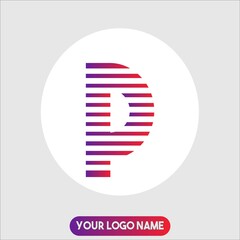 Letter P logo design with modern concept.