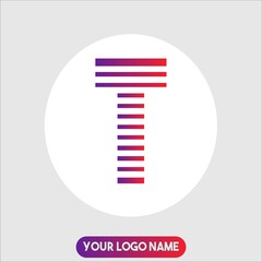 Letter T logo design with modern concept.