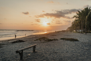 Sunset and the beach
