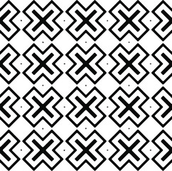 Geometric vector pattern with Black and white colors. Seamless abstract ornament for wallpapers and backgrounds.
