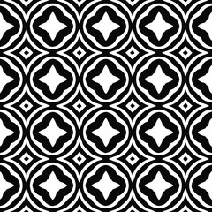  Geometric vector pattern with Black and white colors. Seamless abstract ornament for wallpapers and backgrounds.