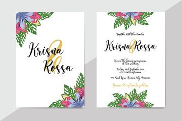 Foliage Wedding Invitation Template