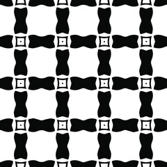 Geometric vector pattern with Black and white colors. Seamless abstract ornament for wallpapers and backgrounds.