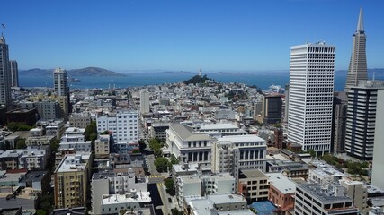 aerial view of the city