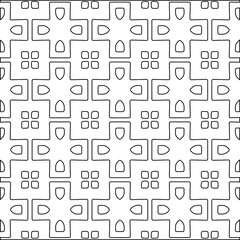 Geometric vector pattern with Black and white colors. abstract ornament for wallpapers and backgrounds.