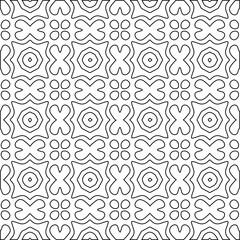 Geometric vector pattern with Black and white colors. abstract ornament for wallpapers and backgrounds.