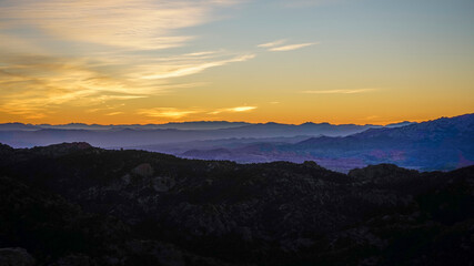 sunset over the mountains