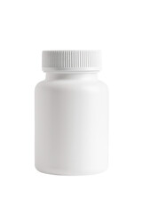 White medicine bottle isolated on white background.
