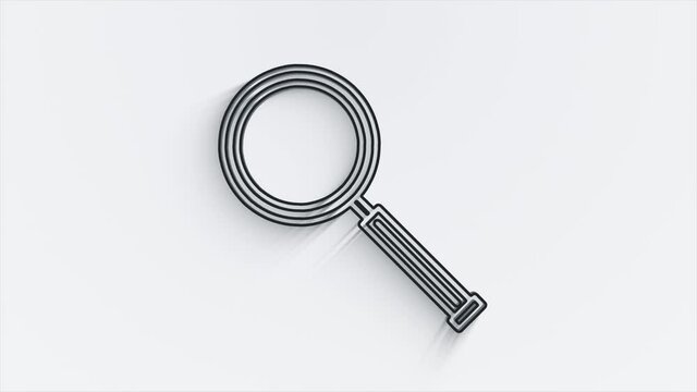 Office icon. Web line shadow icon set. Office, great design for any purposes. Motion graphics.