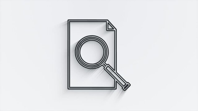 Office icon. Web line shadow icon set. Office, great design for any purposes. Motion graphics.