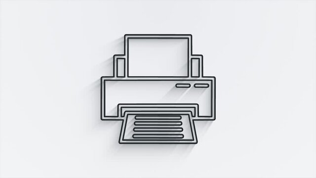Office icon. Web line shadow icon set. Office, great design for any purposes. Motion graphics.